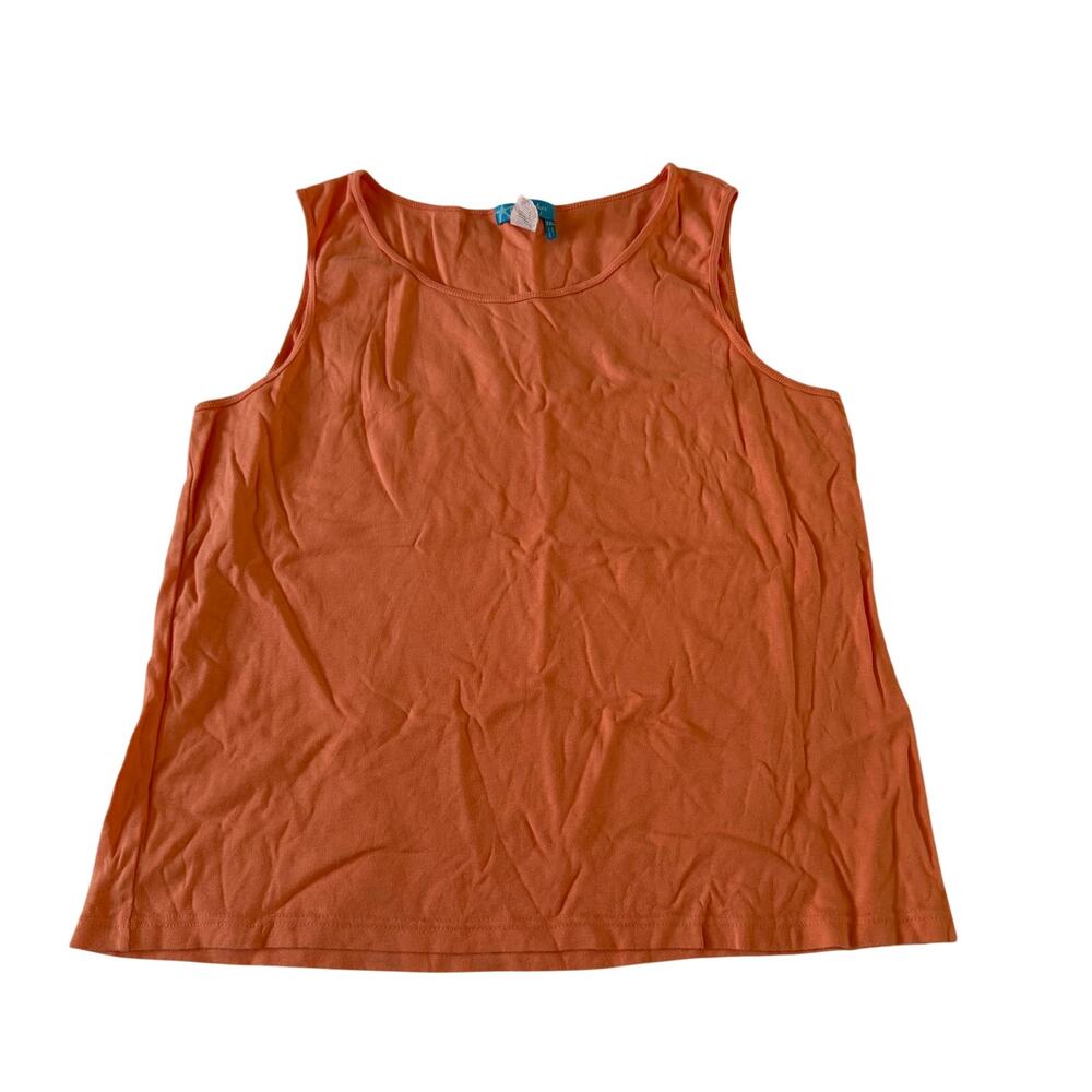 Fresh Produce Orange Cotton Tank Top Plus Size XXL
